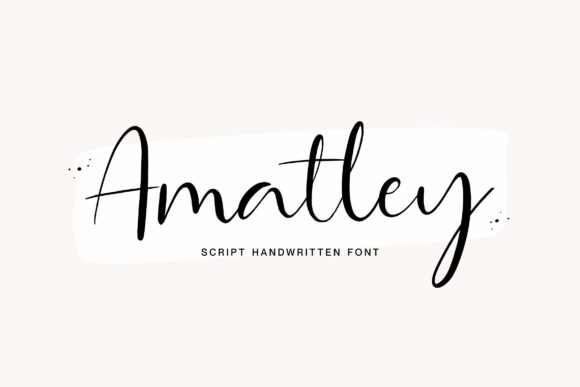 Amatley Script: A Delicate Handwritten Font for Crafters