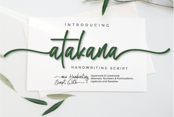 Atakana Script: A Delicate Typeface for Elegant Branding