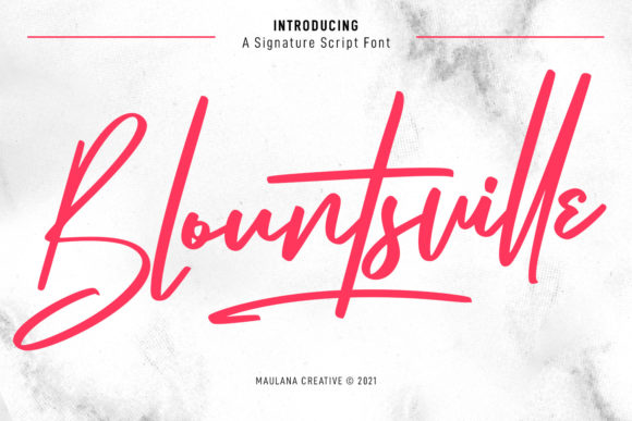 Blountsville Script: A Timeless Typeface for Elegant Branding