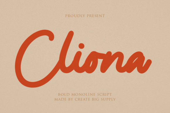 Cliona Script: A Bold Typeface for Makers