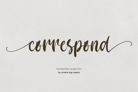 Correspond Script: A Handwritten Font for Your Brand