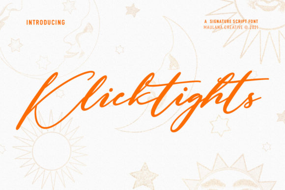 Designing With Klicktights Script Font