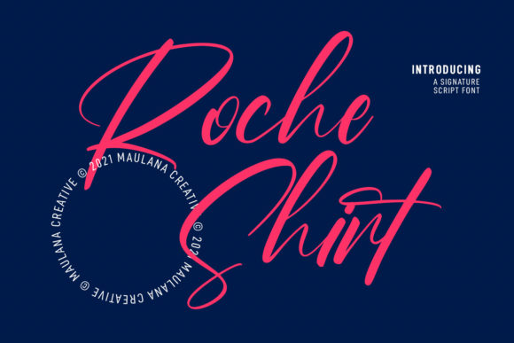 Roche Shirt Script: A Premium Handwritten Font for Marketers