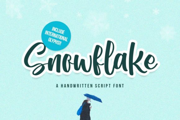 Snowflake Script Font for Crafters